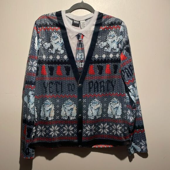 Briefly Stated- NWOT- Ugly Christmas Sweater- Yeti to Party- Size Medium - Picture 1 of 6